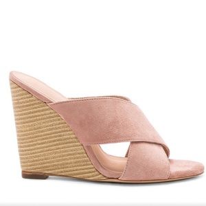 NWOT Revolve RAYE Vallarta Wedge Heel in Blush